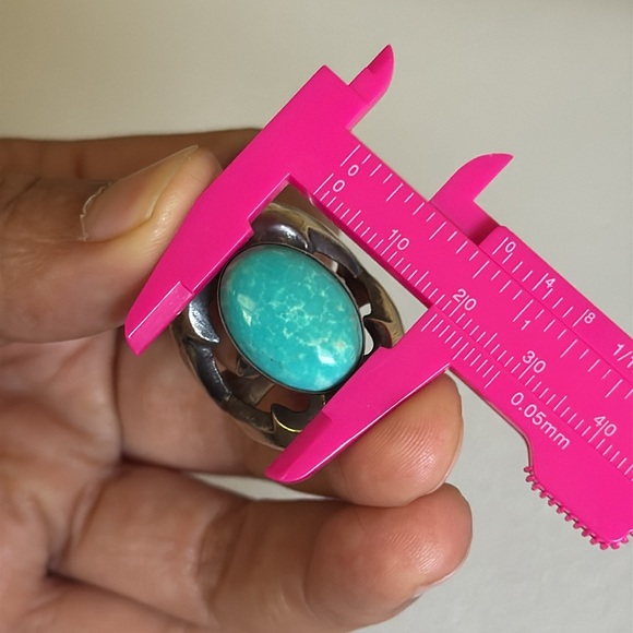 Native American Sterling Silver and Turquoise Ring size 9.5